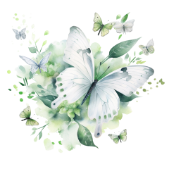 snappint_watercolour_magical_themed_butterflies_with_light_gree_3c3e0aca-90dd-4630-9c36-a5091a1136d3