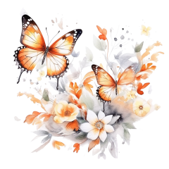 snappint_watercolour_magical_themed_butterflies_with_orange_whi_5f47ee22-8ec2-4a87-ac63-3ff218f833d9