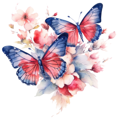 snappint_watercolour_magical_themed_butterflies_with_red_white__ac9b0c9a-c8af-4d8d-80da-532625e86505