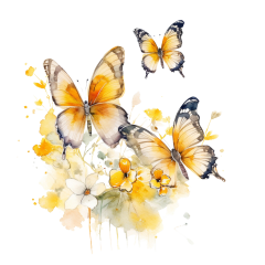 snappint_watercolour_magical_themed_butterflies_with_yellow_whi_83a8ac4e-2358-4ab8-add3-caa2f48d13da