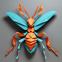 2822-Abstract-art-paper-art-origami-ant