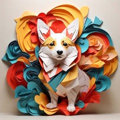 2823-Abstract-art-paper-art-origami-Welsh