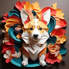 2824-Abstract-art-paper-art-origami-Welsh